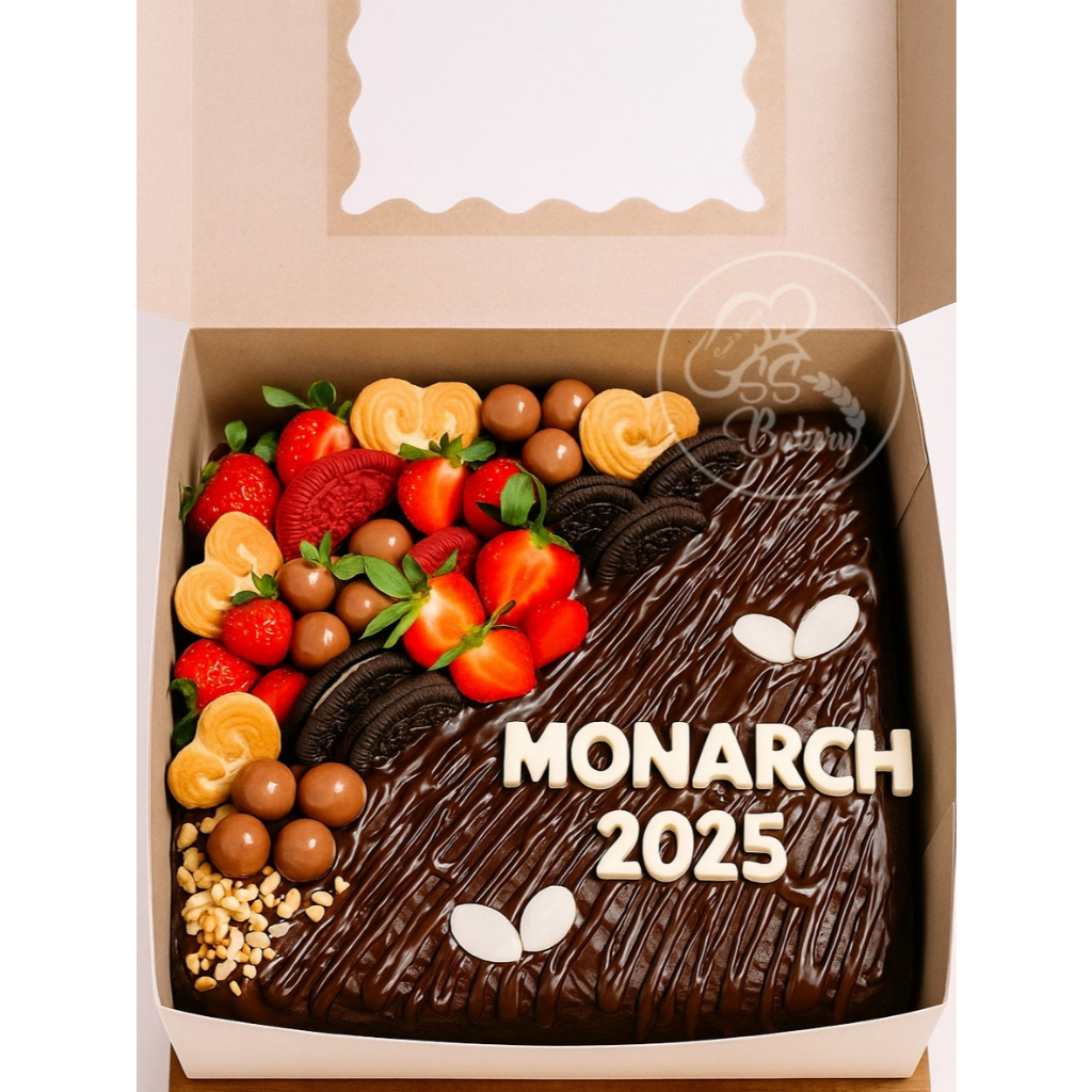 

BROWNIES PANGGANG FUDGY PREMIUM COKELAT CUSTOM | KUE COKLAT HAMPERS ULANG TAHUN / NATAL | COCOK HADIAH / HAMPERS
