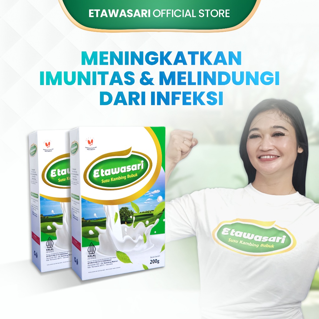 

Susu Etawasari Meningkatkan Imunitas dan Melawan Virus Bakteri - 200 Gram (2 box)
