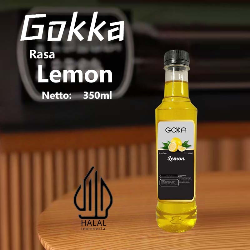 

GOKKA Lemon Sirup Koncentrat 350ml Halal Sirup Lemon - Minuman Segar Rasa Lemon / Lemon Syrup