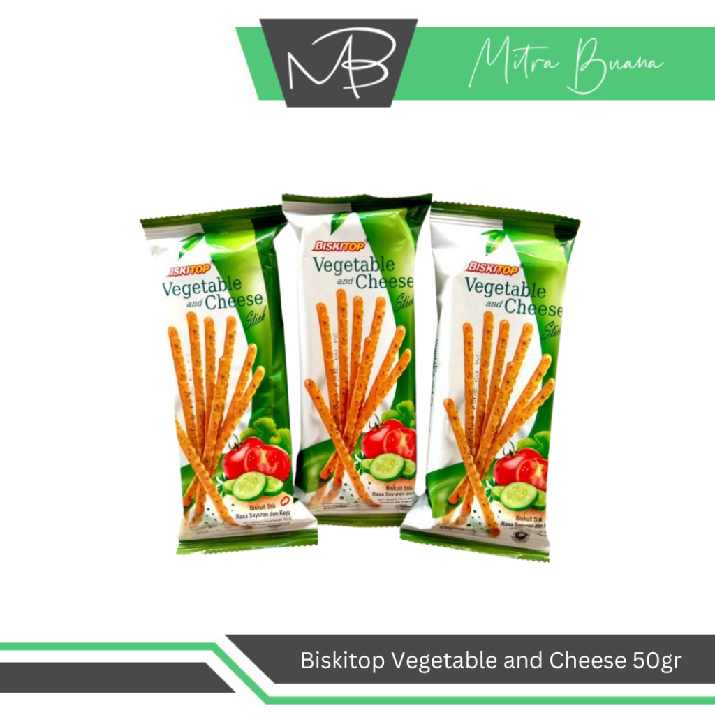 

Biskitop Vegetable and Cheese 50gr - Cemilan Sayur Rasa Keju Enak Murah Original Bergizi