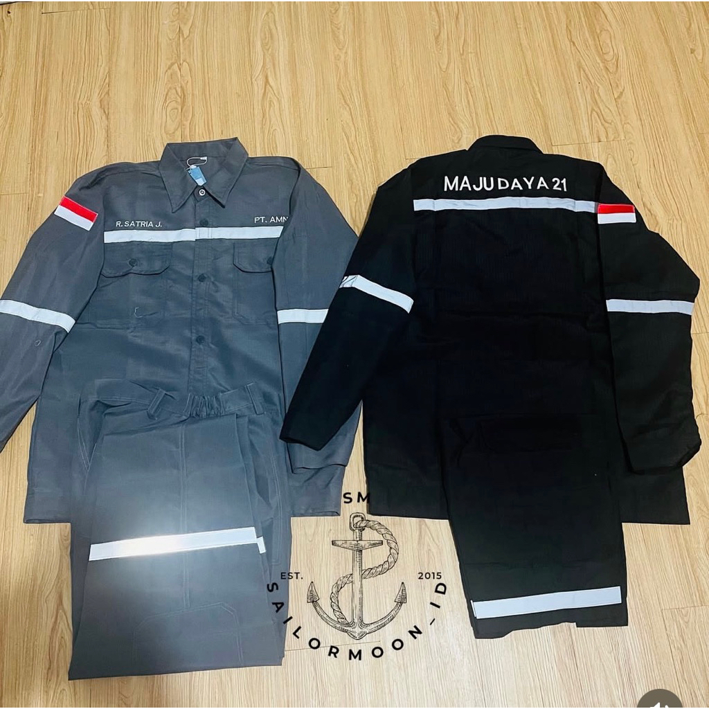 CUSTOM BORDIR WEARPACK SAFETY WEARPACK PELAUT CUSTOM BORDIR BEBAS DESIGN BORDIR LOGO WERPACK BEBAS D