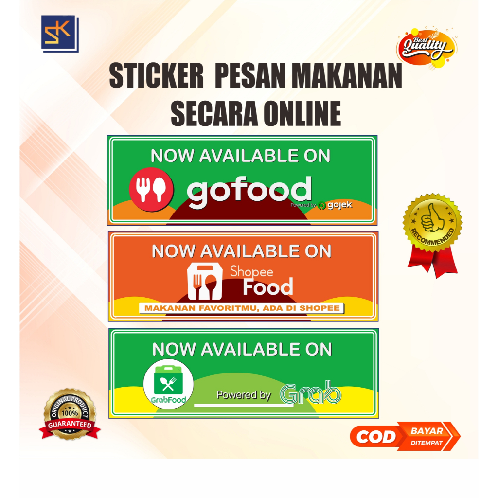 

STICKER PESAN MAKANAN ONLINE UNTUK PARA PEDANGANG KULINER MENGUNAKAN APLIKASI QUALITY PREMIUM
