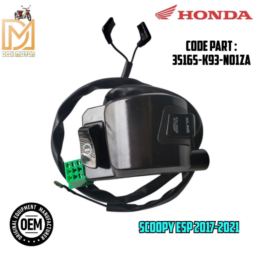 SAKLAR/HOLDER KANAN SAKLAR STATER HONDA SCOOPY 2017-2021 KUALITAS OEM JEPANG