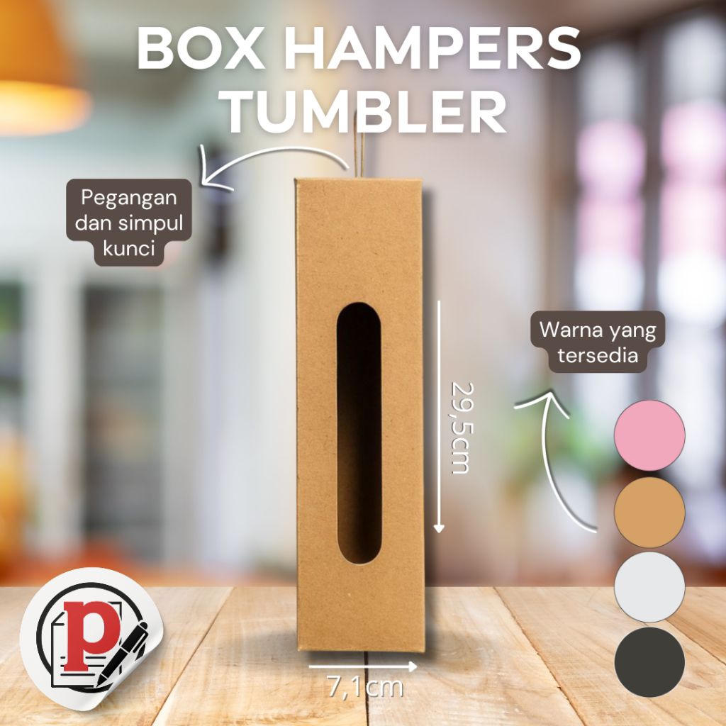 Box Hampers Tentengan / Hampers Box Gift / Pembungkus Kado Tumbler / Hampers Box Lucu