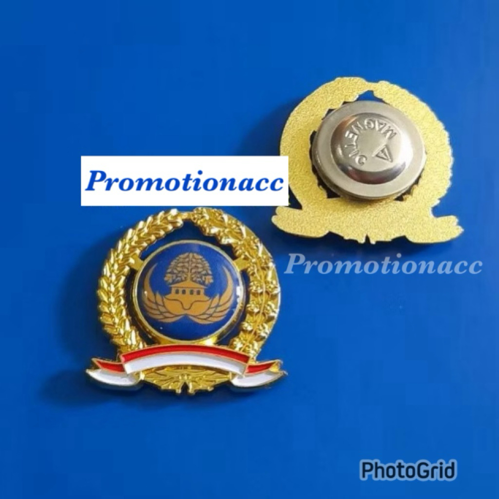 Pin Korpri ASN P3K Pin Padi Kapas logo Korpri Peniti Magnet Logam Sepuh Emas PREMIUM