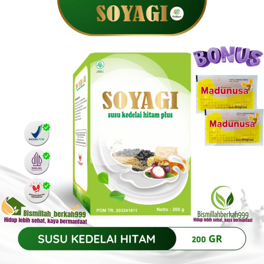 

SOYAGI SUSU KEDELAI HITAM | SUSU DIET ALAMI 200g