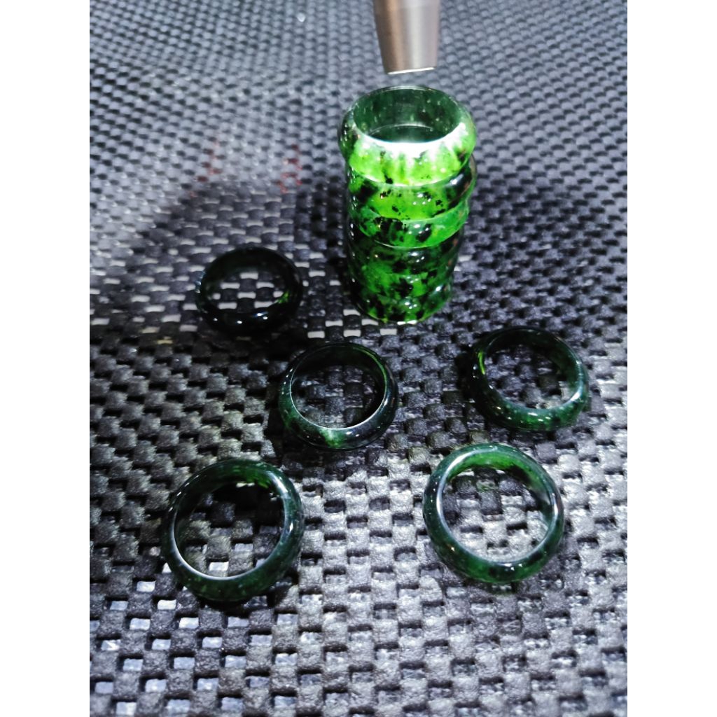 Ring Cincin full batu Giok Hitam