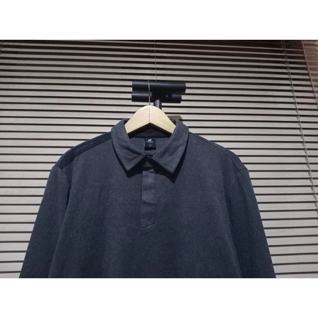 MILLET GOLF POLO SHIRT LONG SLEEVE DARK GREY