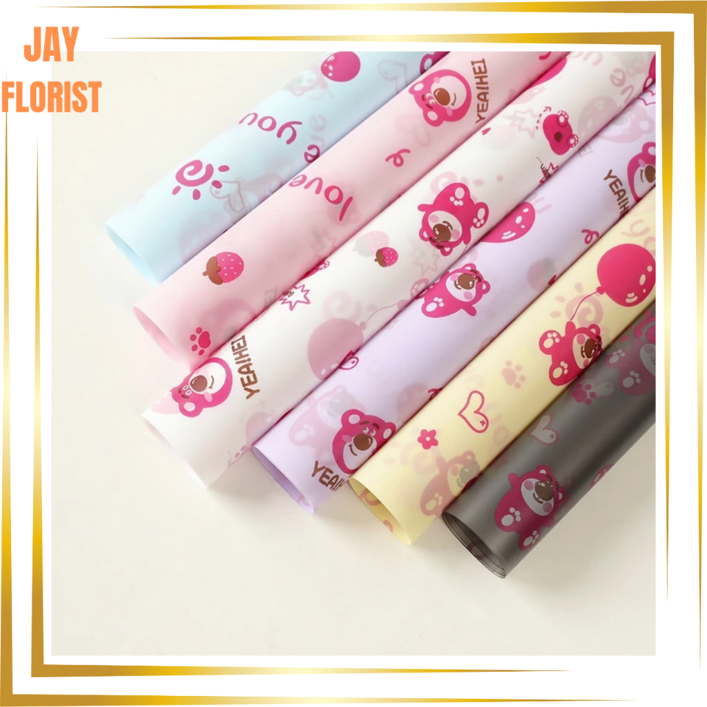 

KB84 Kertas Buket Motif Kartun Anak LOTSO Wrapping Cellophane / Kertas Kado Anak Corak Eceran