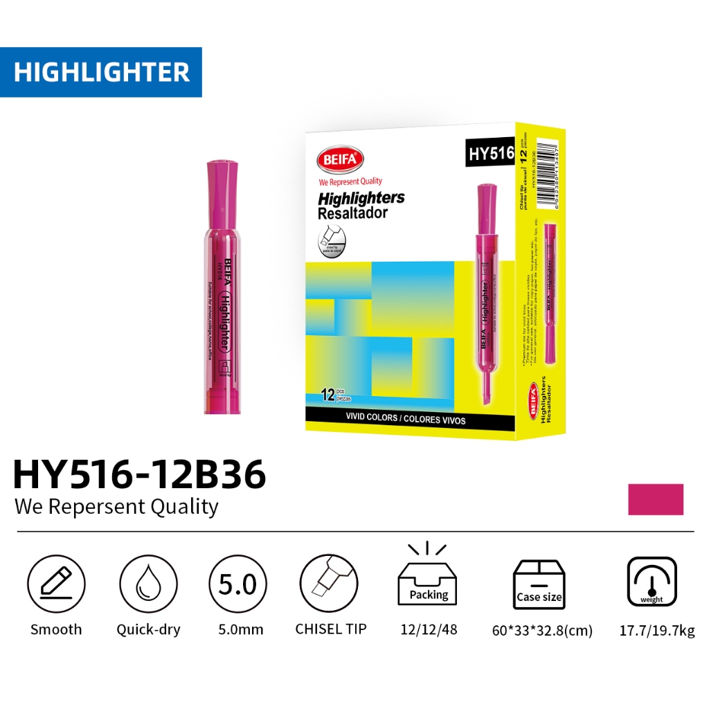 

Jual Produk Beifa Highlighter HY516 Warna Cerah 5mm, Tinta Awet, Garis Tebal & Terang ''