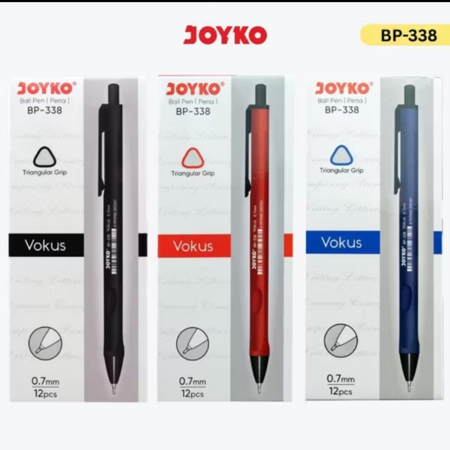 

JOYKO Ball Pen Pulpen 1 Pack BP-338 Focus 0.7mm Isi 12 Pcs