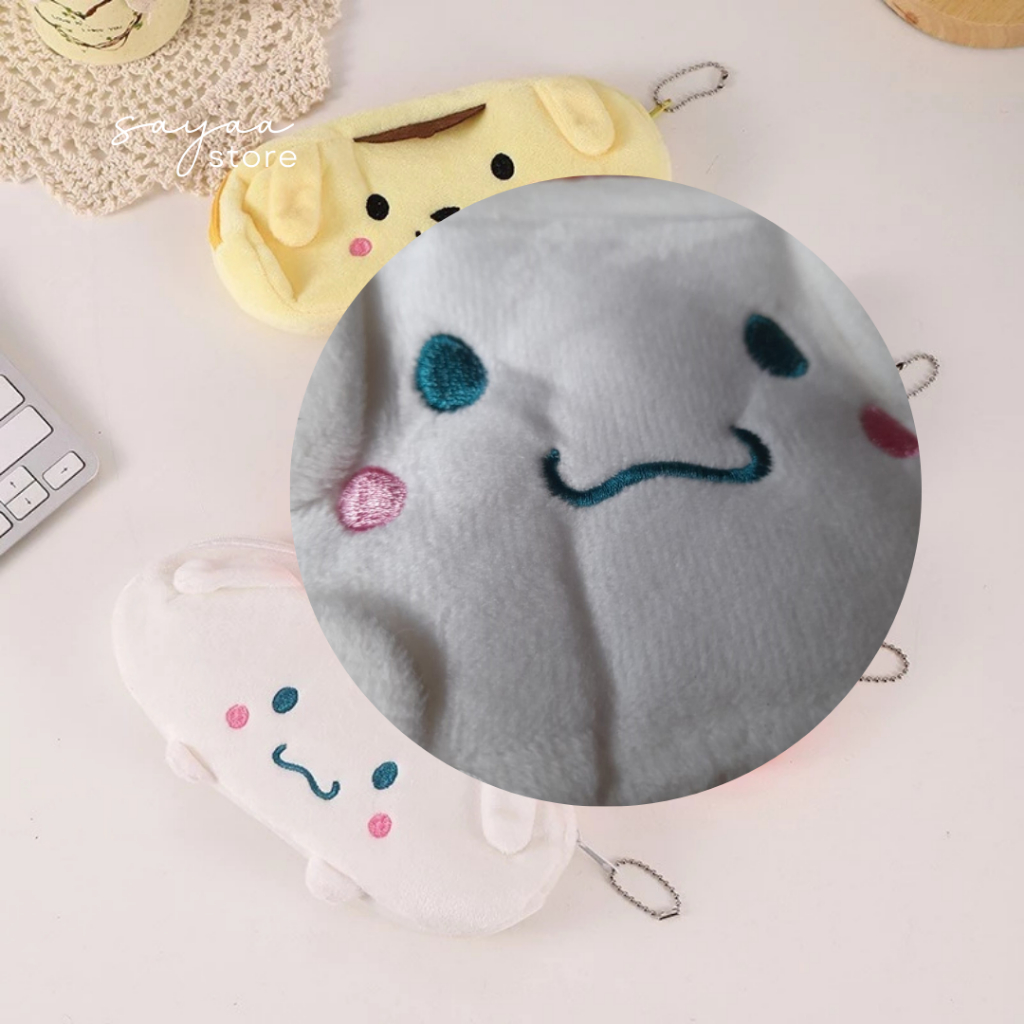 

Sanrio Cinnamoroll Pompompurin Character Pouch Pencil Case Plush Tempat Pensil