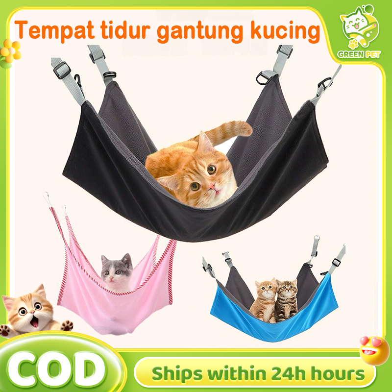 PAPAPET Hammock Ayunan Kucing Best Quality Ayunan Kandang Kucing  Bahan Kain Flanel Tebal dan Nilon 