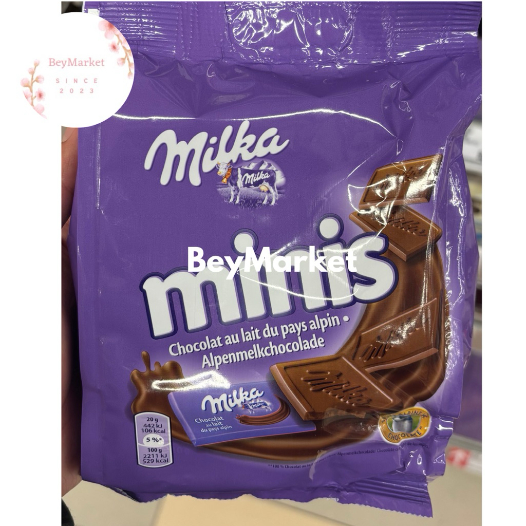 

Milka Minis Alpenmelkchocolate Cokelat Susu 200g Isi 20pcs