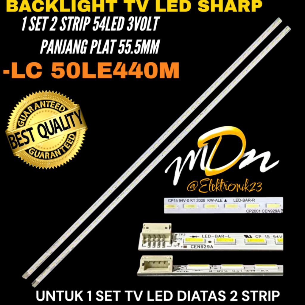 BACKLIGHT TV LED SHARP 50 INCH LC-50LE440M BACKLIGHT TV LED SHARP