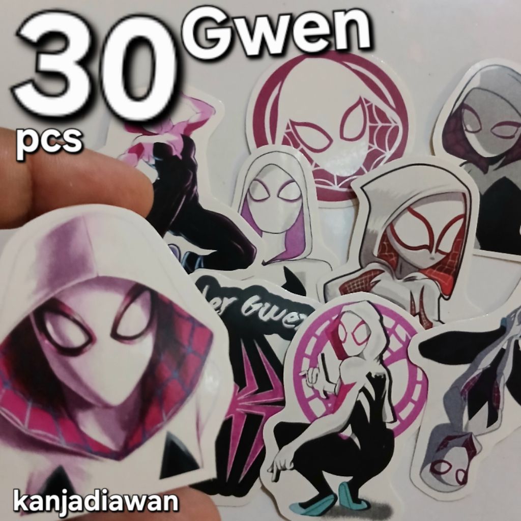 

Stiker Gwen Spider 30 pcs Spider Gwen