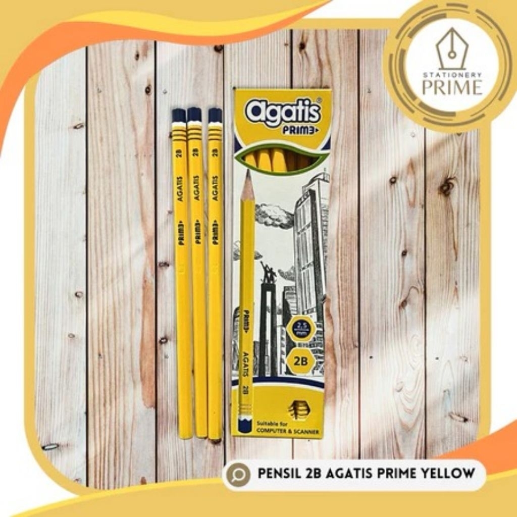 

Pensil Agatis Prime Yellow Edition 2B (Isi 12 Pcs)