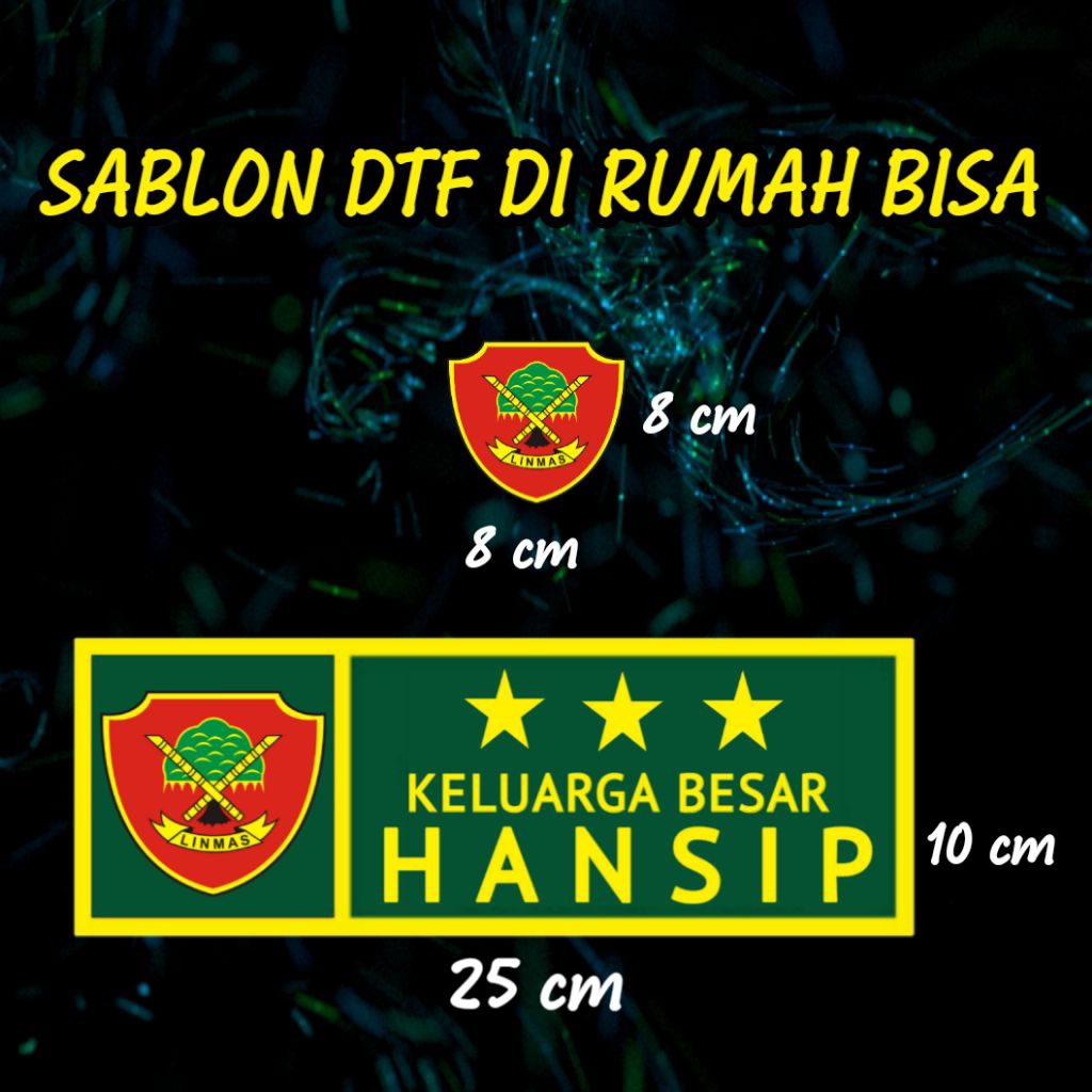 Setiker Baju DTF / sablon setrika KELUARGA BESAR HANSIP
