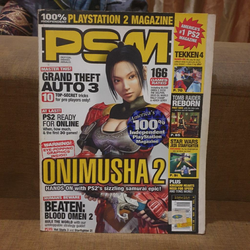Majalah Game Vintage Import PSM Playstation 2 Magazine Cover Onimusha 2 Issue 58 May 2002
