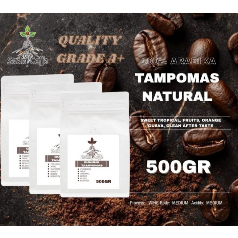 

Biji Kopi Arabika Gunung TampomasNatural Arabica Coffee Specialty Roast Beans Bubuk Coffe Bean sadiqcoffe Roastery