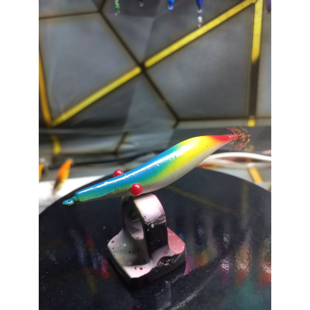 umpan pancing cumi EGI kayu bintaos super original ukuran 12cm