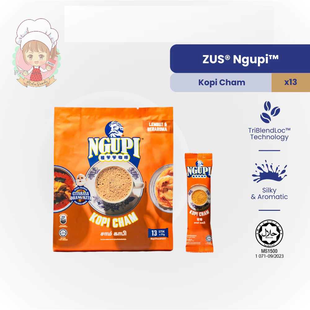 

NEW ZUS COFFEE kopi cham (31g x 13stick)