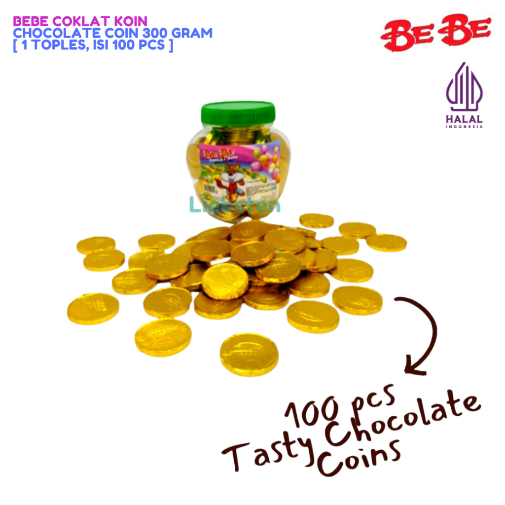 

BEBE CHOCOLATE COIN Snack Coklat Koin Gurih Isi 100 Pcs
