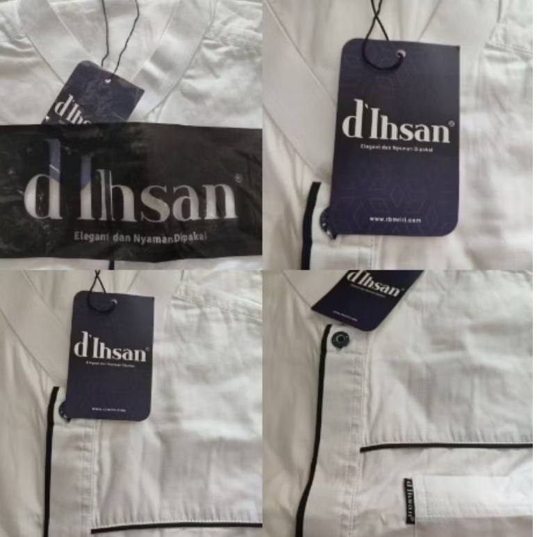 Baju Koko / kemeja pria lengan panjang putih Bu d'Ihsan