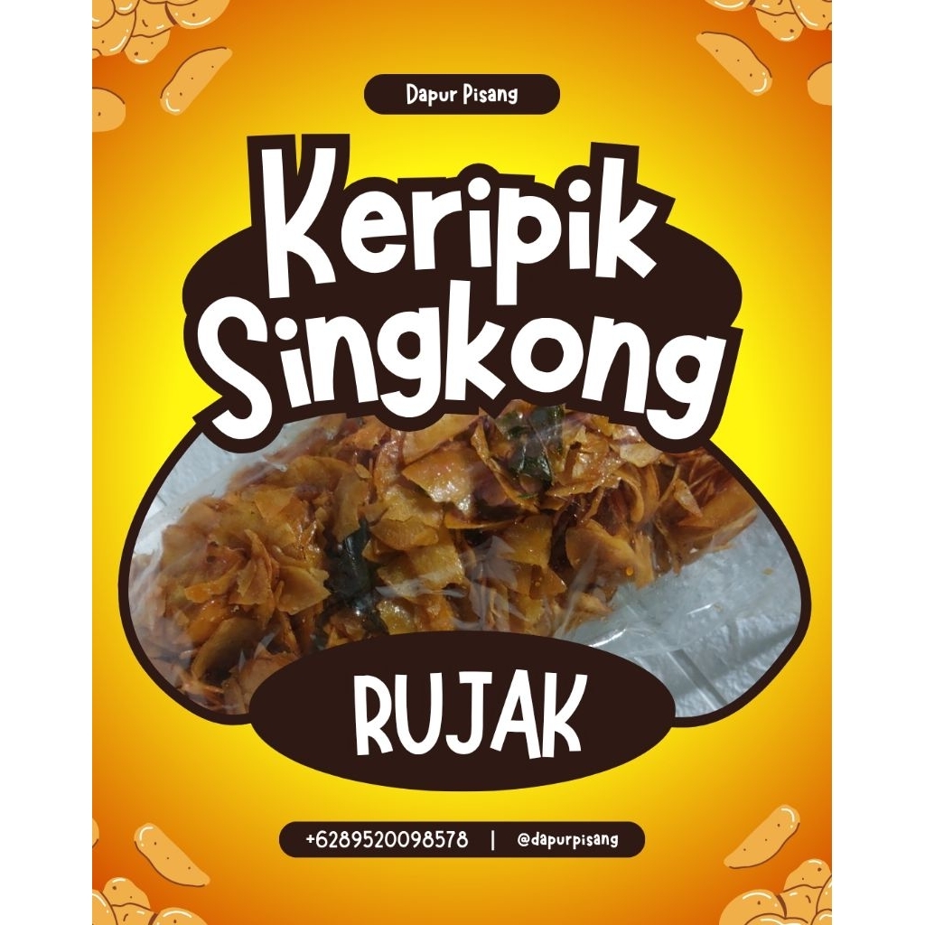 

KERIPIK SINGKONG PEDAS MANIS 500GRAM BUMBU RUJAK
