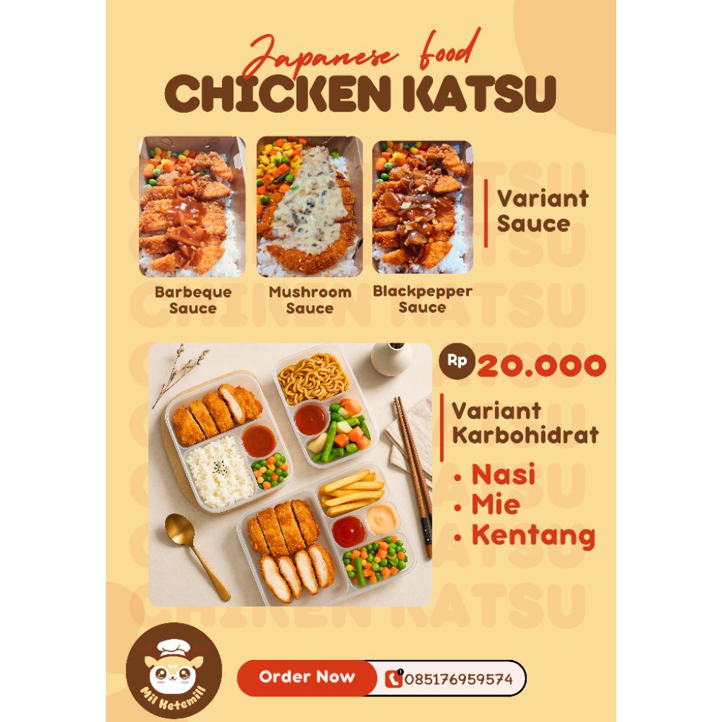 

[ READY KIRIM INSTAN ] Bento Chicken Katsu Siap Saji Menu Sehat Lengkap Ayam Katsu