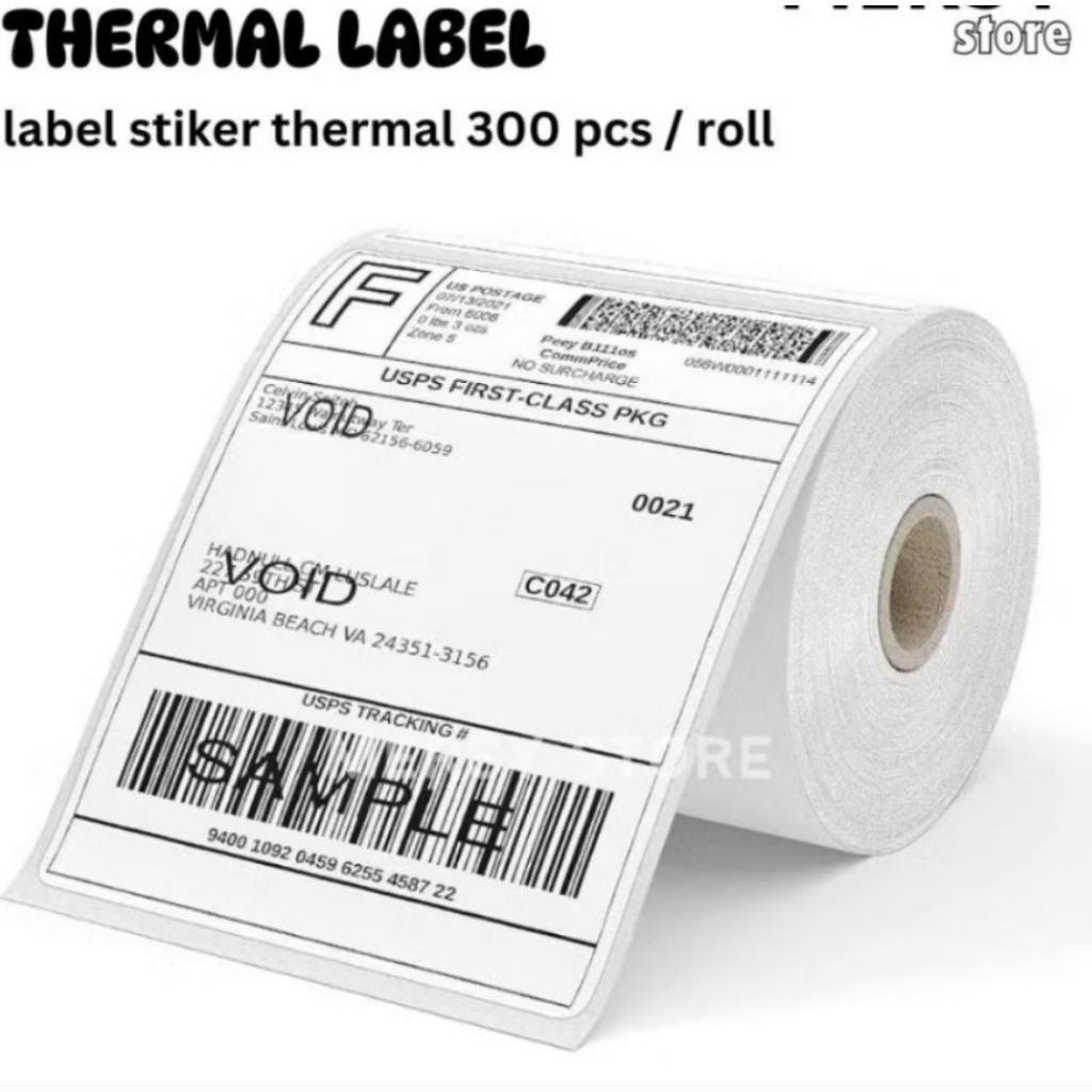 

label resi thermal 78x100mm 300 pcs/ roll