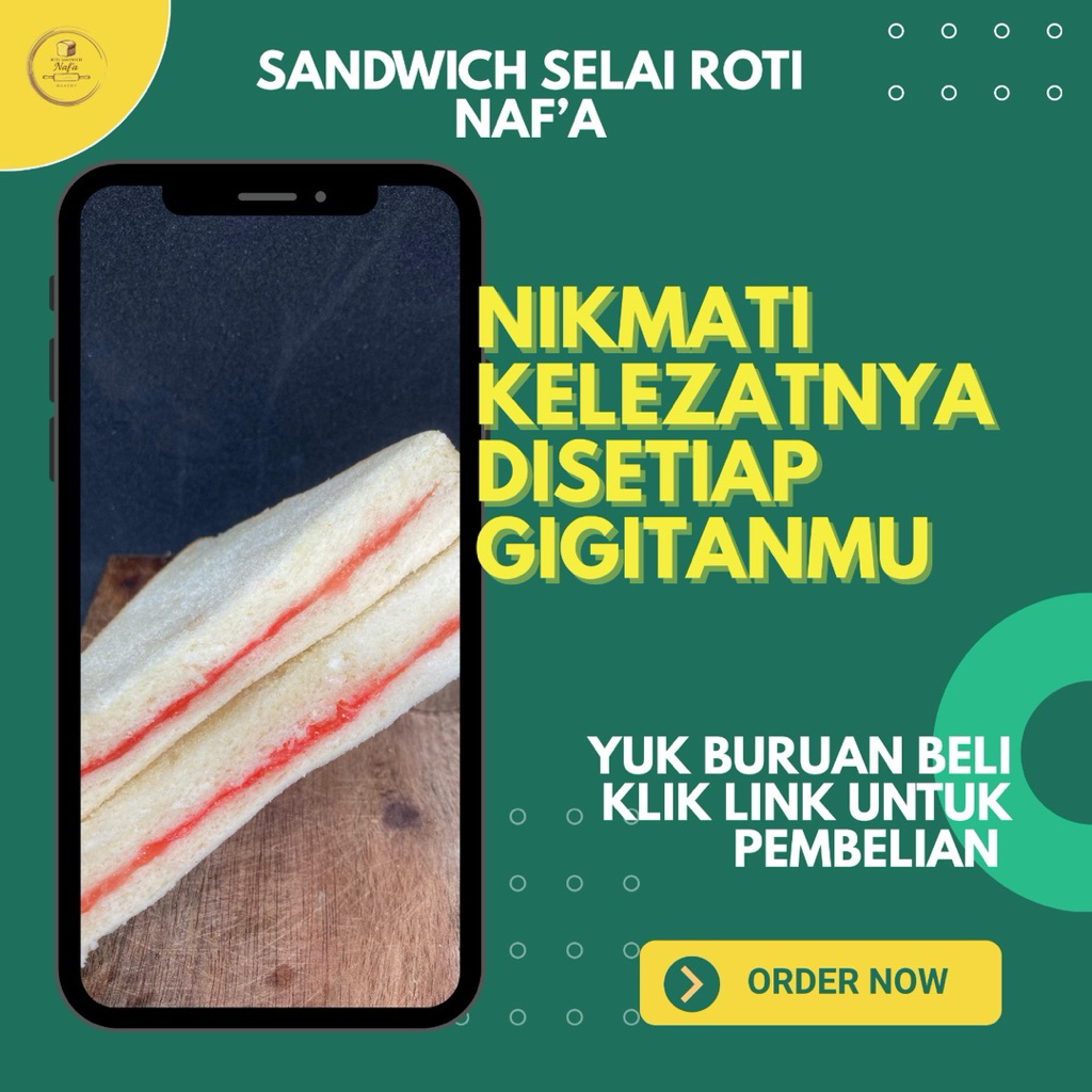 

Sandwich Selai Roti Naf’a – Roti Lembut Isi Selai lumer murah dikantong