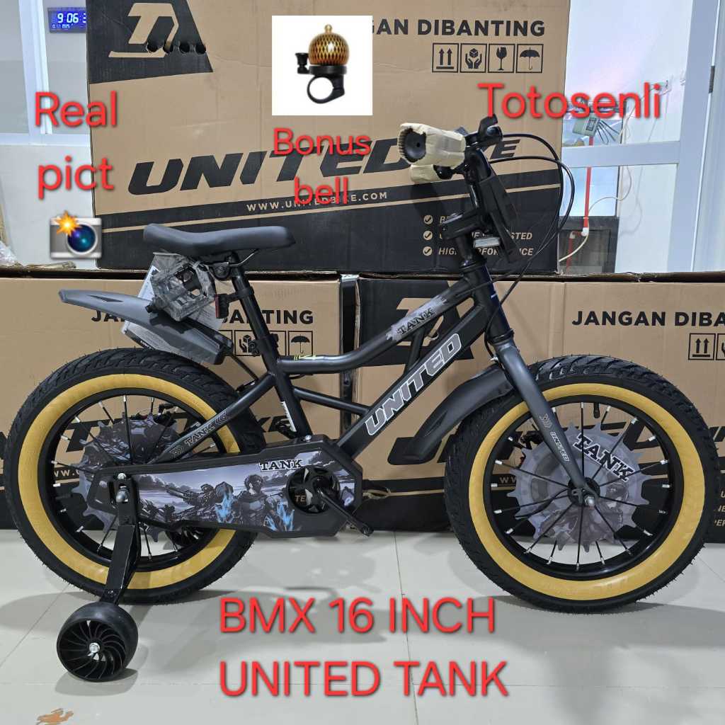 SEPEDA ANAK BMX 16 INCH UNTITED TANK SEPEDA REM CAKRAM SEPEDA ANAK 16 INCH
