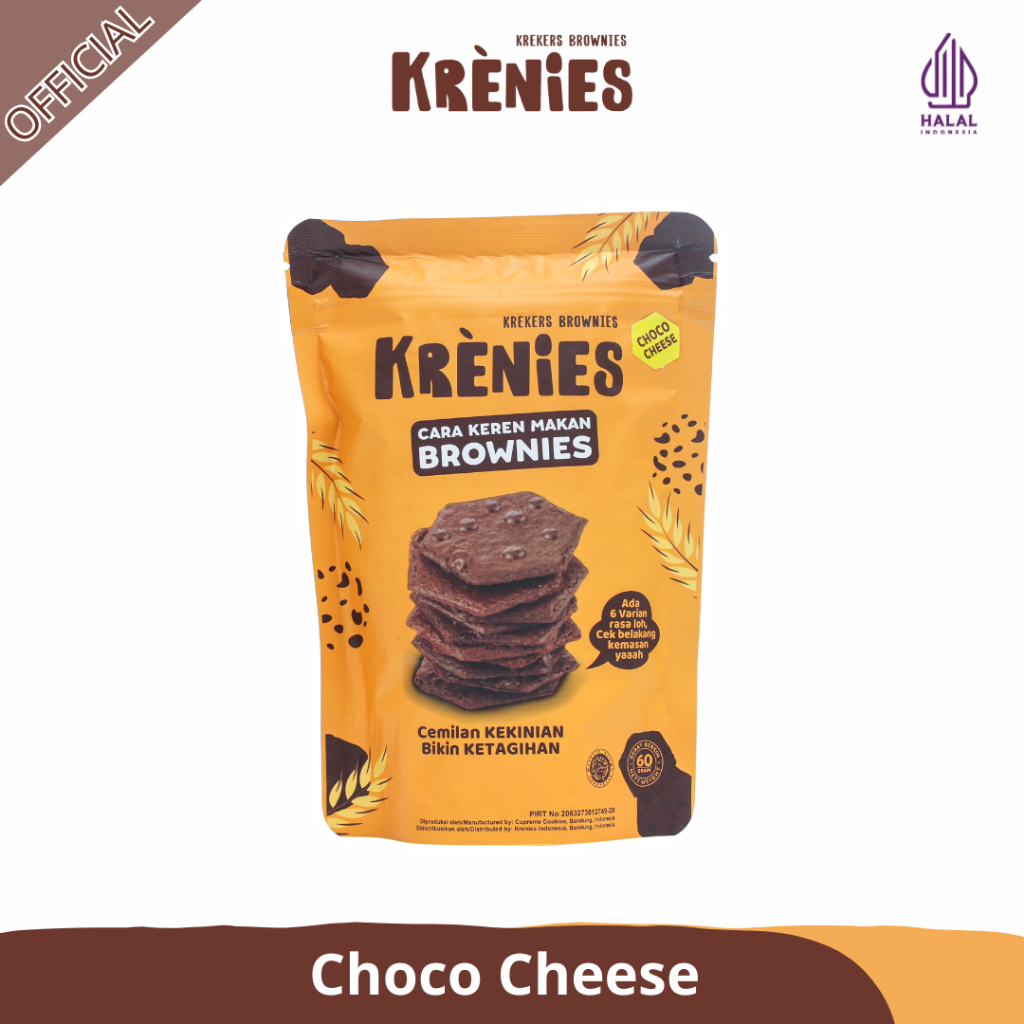 

Krenies Brownies Kering Krekers Renyah Bikin Nagih | Choco Cheese 60gr