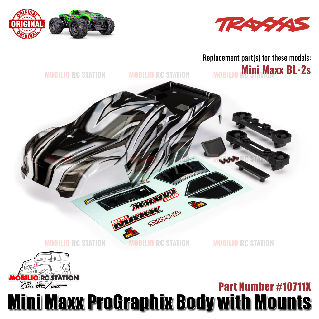 Traxxas Part #10711X Mini Maxx ProGraphix Body with Mounts RC Mini Maxx BL-2S