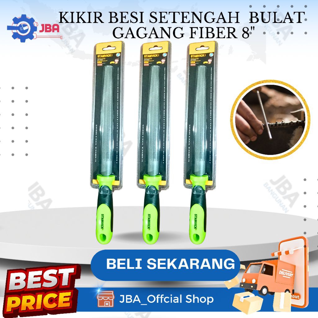Kikir Setengah bulat Stamvick 8" / Kikir Setengah lingkaran 8inch
