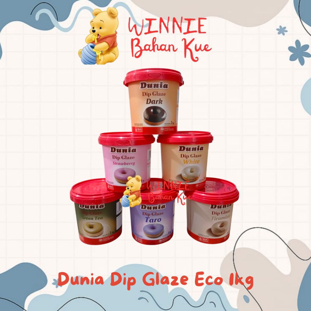 

Dunia Dip Glaze Eco 1kg, selai donat, toping donat