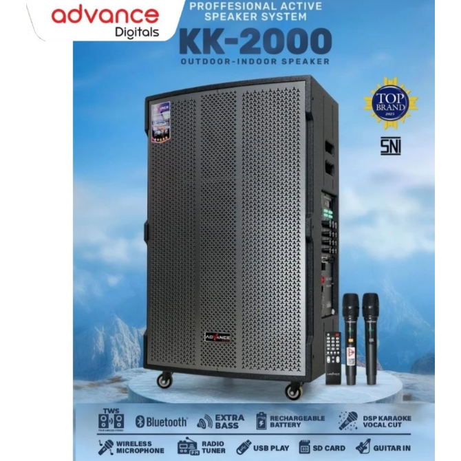 ADVANCE PROFESIONAL ACTIVE AOUTDOOR & INDOOR SPEAKER KK-2000
