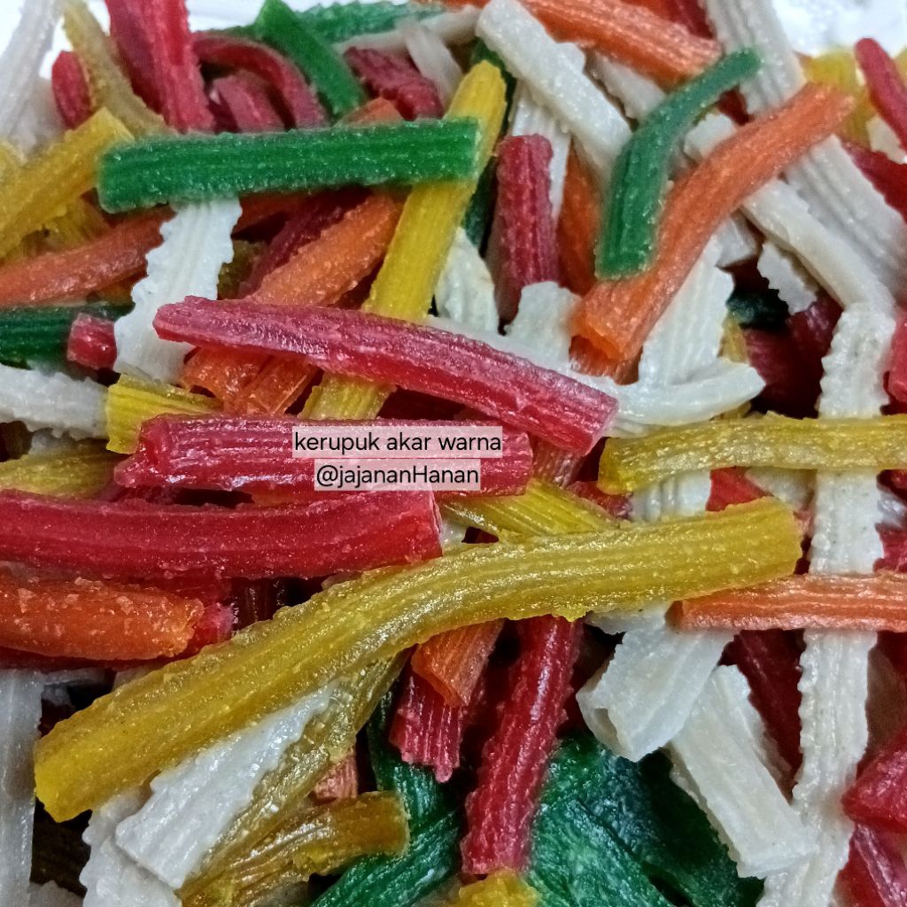

1KG.KERUPUK MENTAH KERUPUK AKAR WARNA