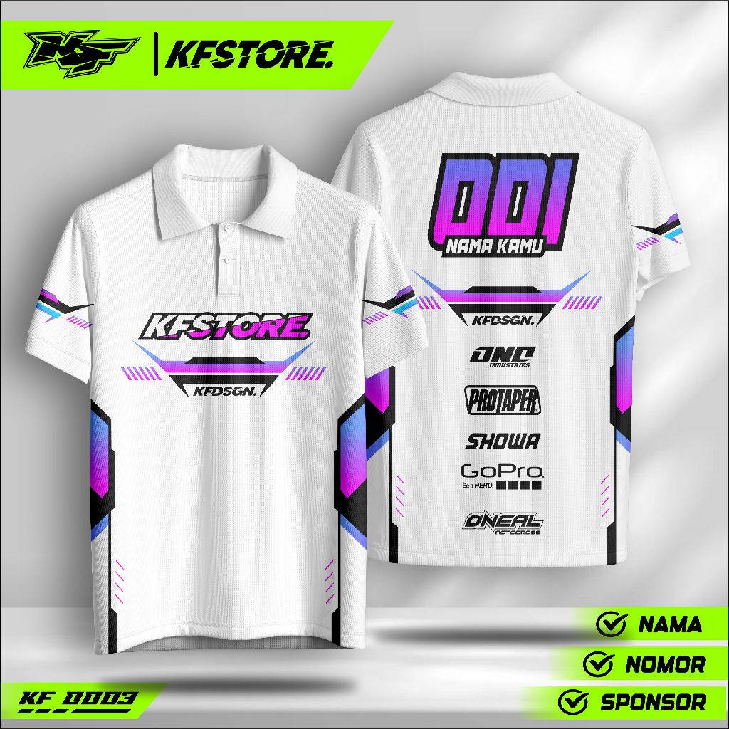 Jersey Motor Trail / Drag Bike Custom – Bisa Request Nama & Logo Tim