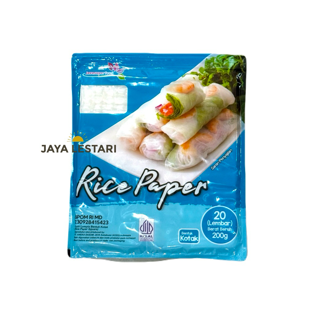 

Rice Paper Kulit Lumpia Bentuk Kotak (Isi 20Lembar/Pack) (200g)