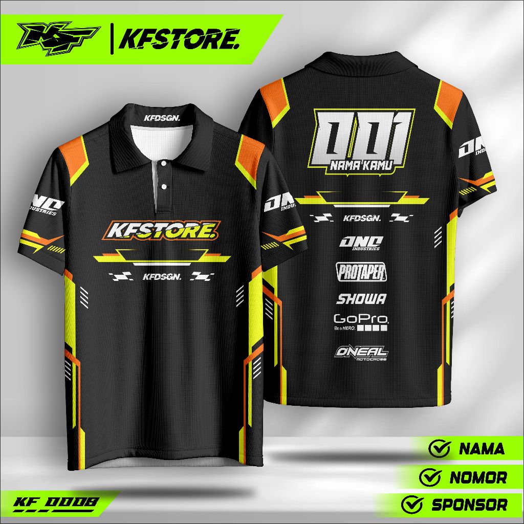 Jersey Motor Trail / Drag Bike Custom – Bisa Request Nama & Logo Tim