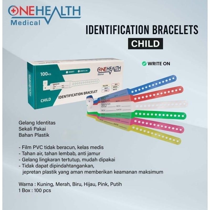 Identification Bracelet Onehealth Child Isi 1 pc - Gelang Identitas Pasien