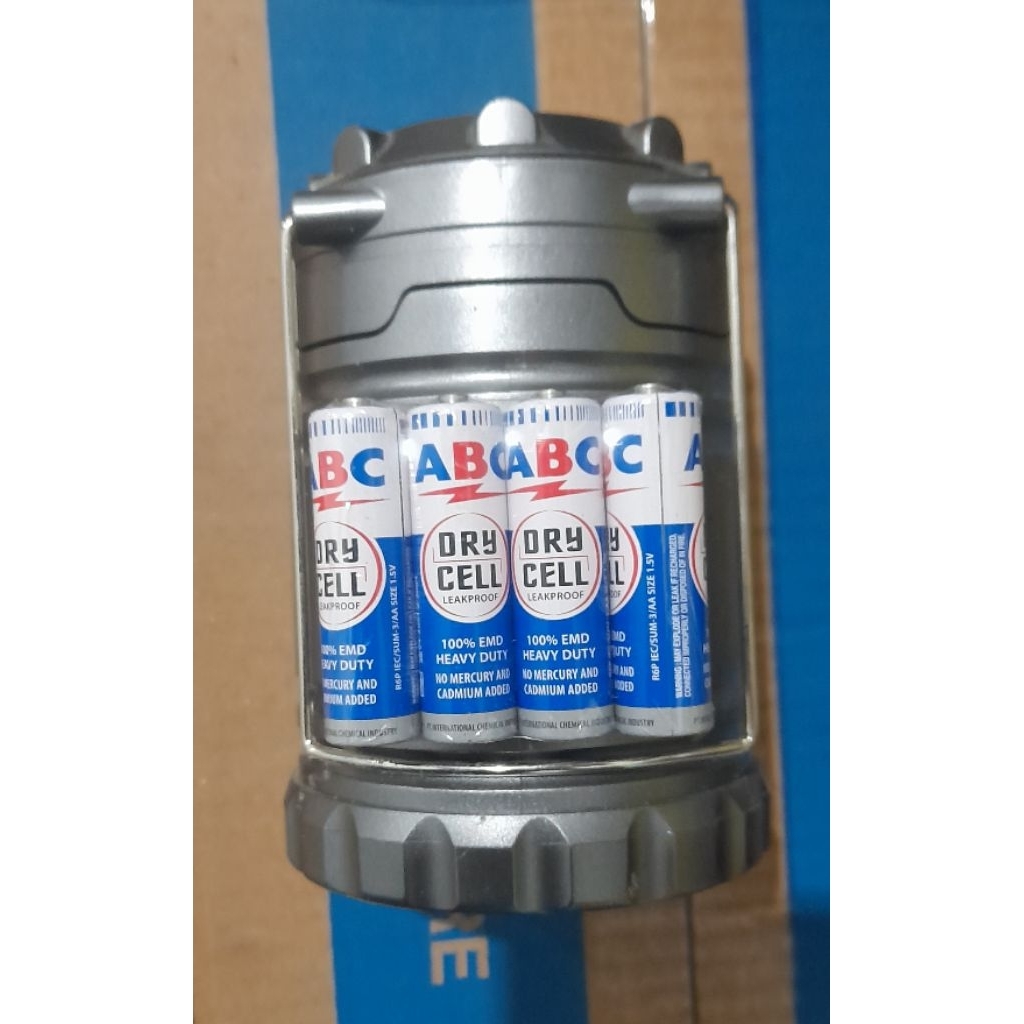 LAMPU CAMPING/ EMERGENCY LAMP [1] + BATERAI ABC AA  [4] MURAH