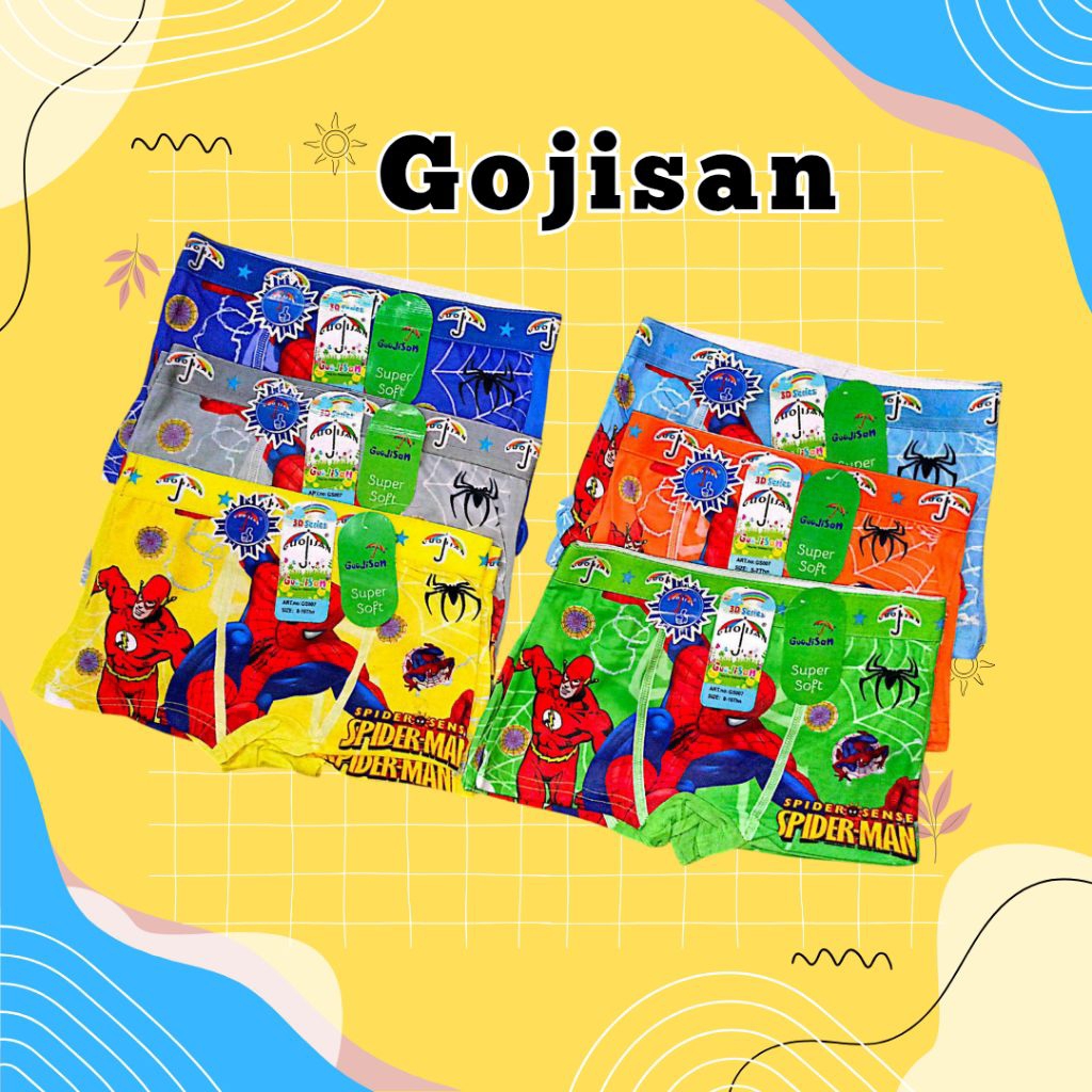 CELANA DALAM ANAK LAKI-LAKI KARAKTER MEREK GUOJISAN/ 1 PCS/3 PCS/ 6 PCS/ 12 PCS