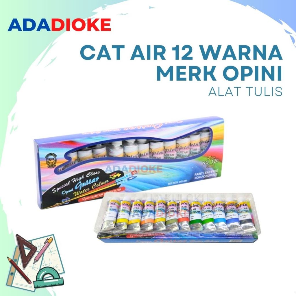 

Cat Air Watercolor Cat Lukis OPINI Water Colur Isi 12 Warna