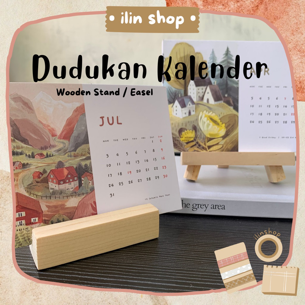 

Dudukan Kalender Wooden Stand / Easel Mini Kayu