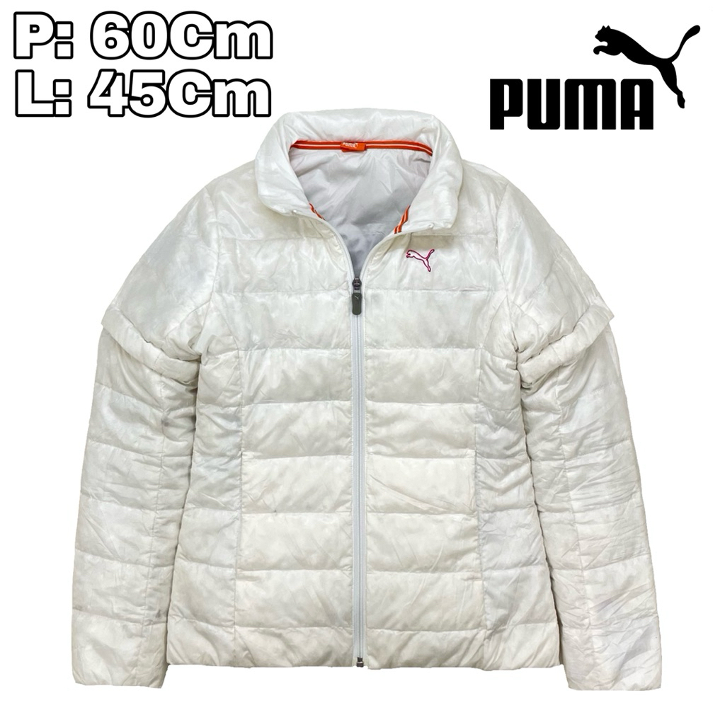 J05 Jaket Bulang Casual Outdoor Winter PUMA White  Bulu Angsa Musim Dingin Pouch Hiking Pendaki Gunu