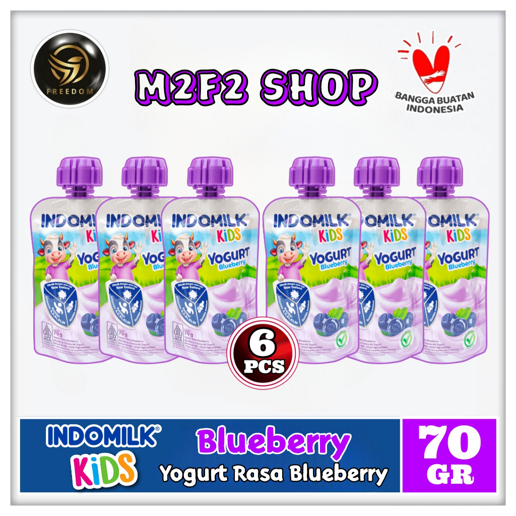 

Indomilk Kids Yogurt Blueberry | Bluberi - 70 gr (Kemasan 6 Pcs)