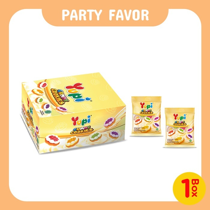 

YUPI GUMMY COOKIES BOX ISI 24 PCS @6 GRAM.